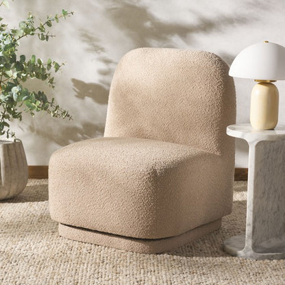 Miniere Boucle Swivel Accent Chair