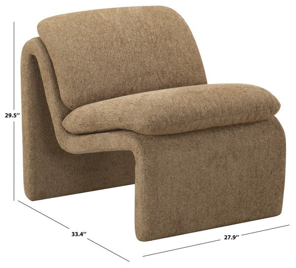 Vestini Performance Fabric Accent Chair - Brown