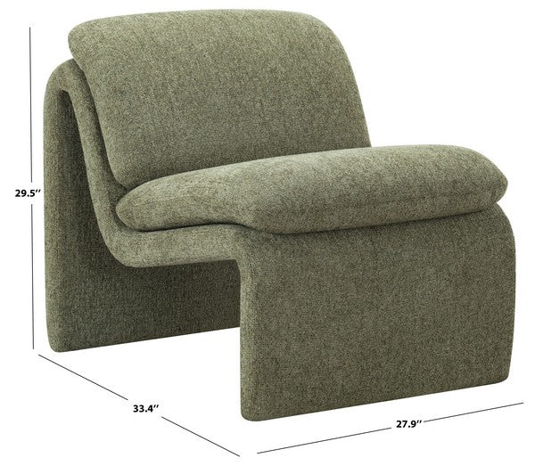 Vestini Performance Fabric Accent Chair - Green