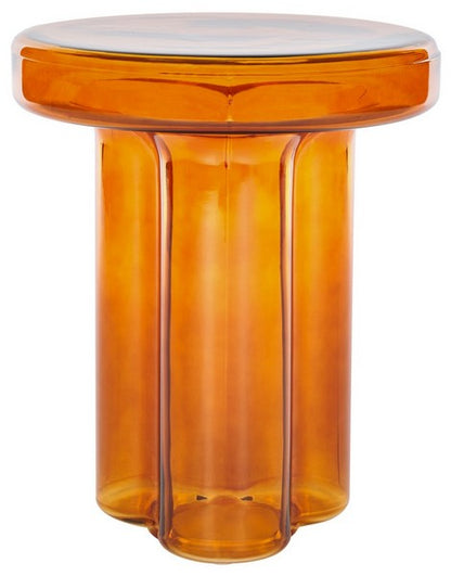 Muggio 18 in. Glass Accent Table - Orange