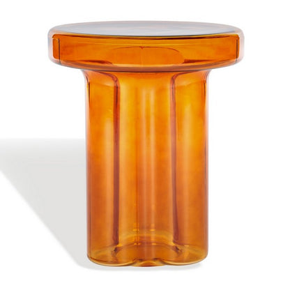 Muggio 18 in. Glass Accent Table - Orange