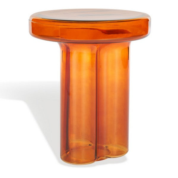 Muggio 18 in. Glass Accent Table - Orange