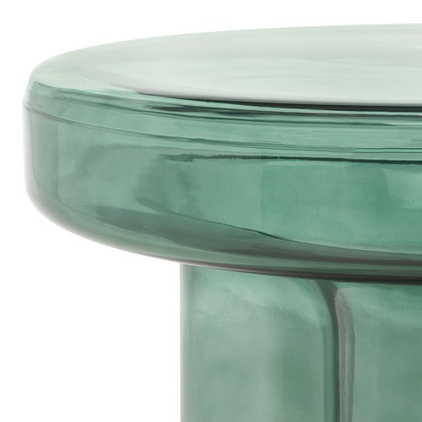 Muggio 18 in. Glass Accent Table - Green