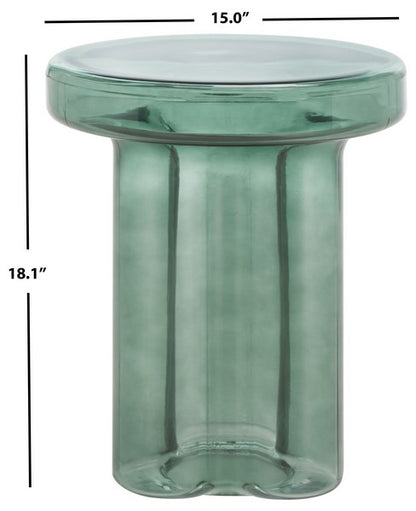 Muggio 18 in. Glass Accent Table - Green