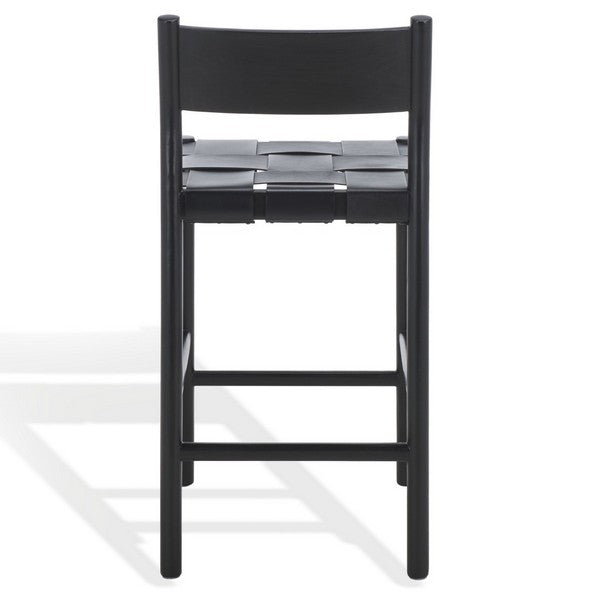 Mameli Woven Leather Counter Stool