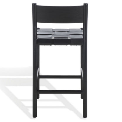 Mameli Woven Leather Counter Stool