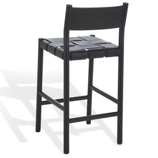 Mameli Woven Leather Counter Stool