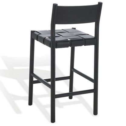 Mameli Woven Leather Counter Stool