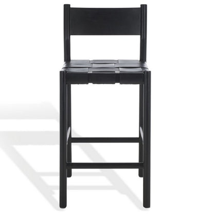 Mameli Woven Leather Counter Stool