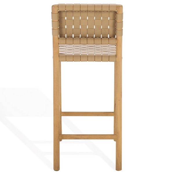 Prazzo Woven Leather Counter Stool