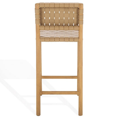 Prazzo Woven Leather Counter Stool
