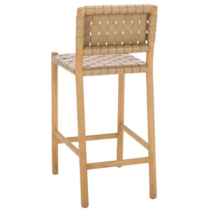 Prazzo Woven Leather Counter Stool