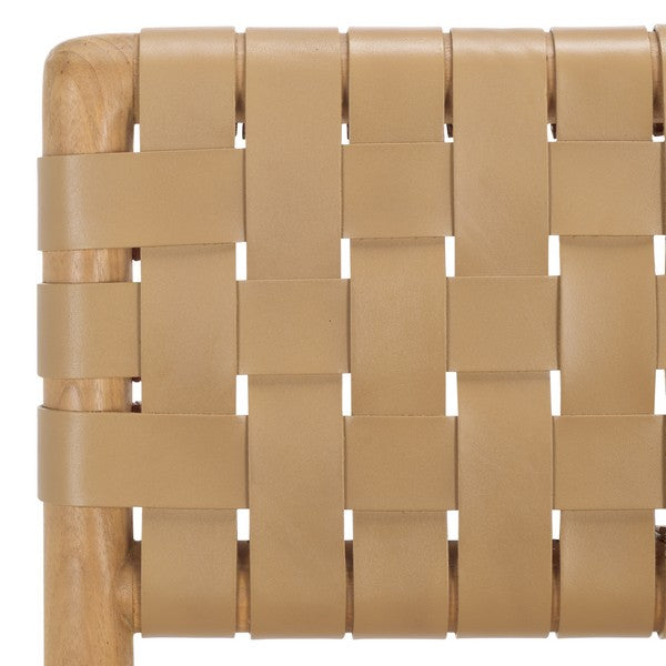 Prazzo Woven Leather Counter Stool