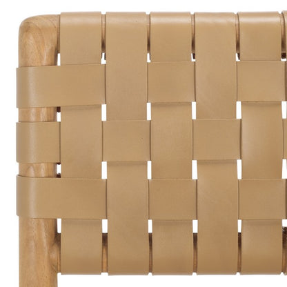 Prazzo Woven Leather Counter Stool