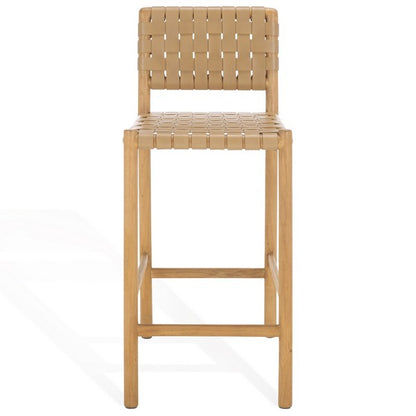 Prazzo Woven Leather Counter Stool