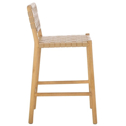 Prazzo Woven Leather Counter Stool