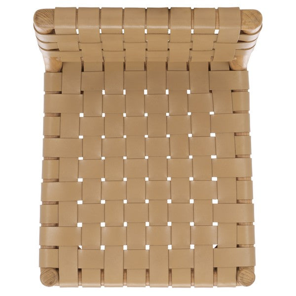 Prazzo Woven Leather Counter Stool