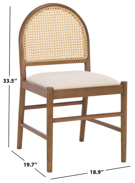 Ginosa Rattan and Leather Dining Chair - Set of 2
