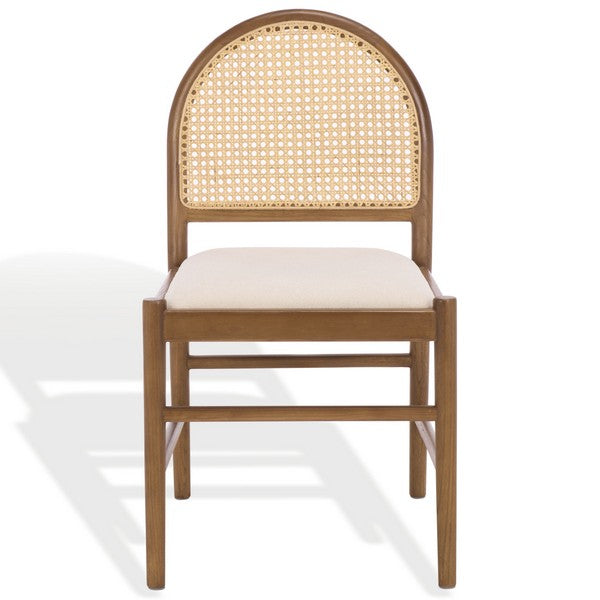 Ginosa Rattan and Leather Dining Chair - Set of 2