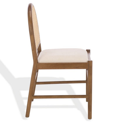 Ginosa Rattan and Leather Dining Chair - Set of 2