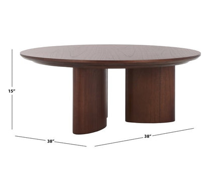 Borsano 38 in. Rubber Wood Coffee Table
