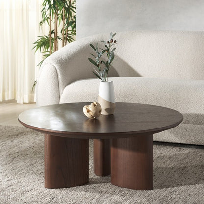 Borsano 38 in. Rubber Wood Coffee Table
