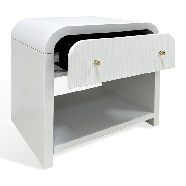 Catania 30 in. Nightstand - White