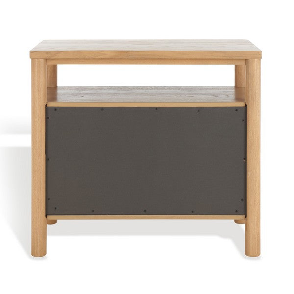 Bordonaro 29 in. Oak Veneer Nightstand
