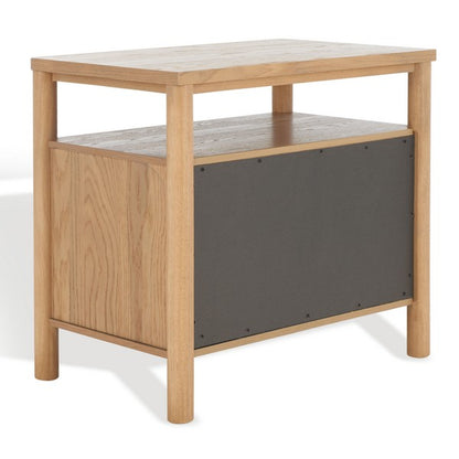 Bordonaro 29 in. Oak Veneer Nightstand