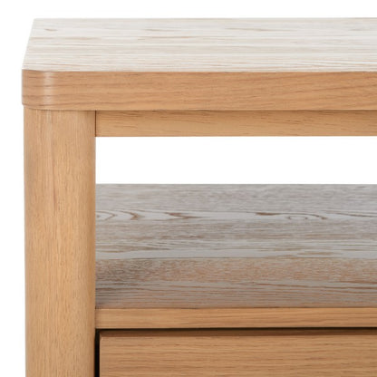 Bordonaro 29 in. Oak Veneer Nightstand