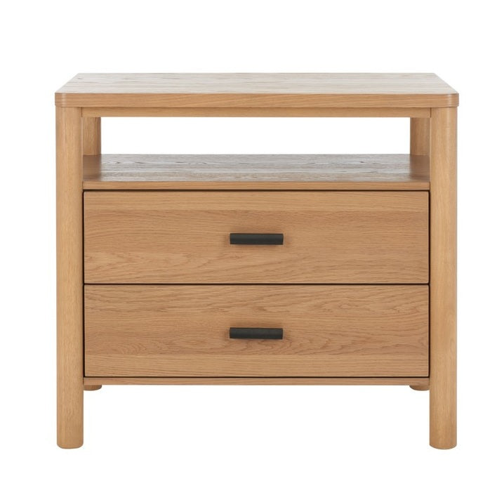 Bordonaro 29 in. Oak Veneer Nightstand