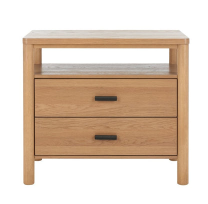 Bordonaro 29 in. Oak Veneer Nightstand