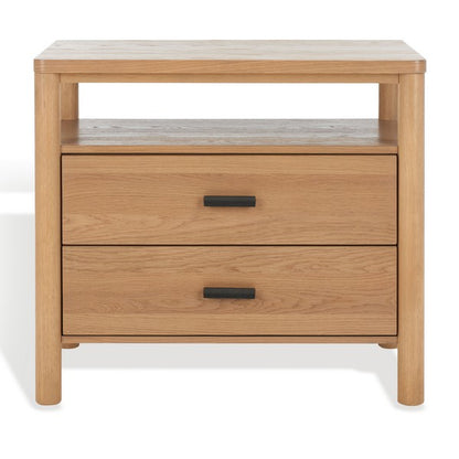Bordonaro 29 in. Oak Veneer Nightstand