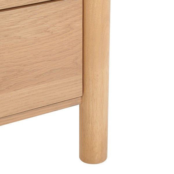 Bordonaro 29 in. Oak Veneer Nightstand