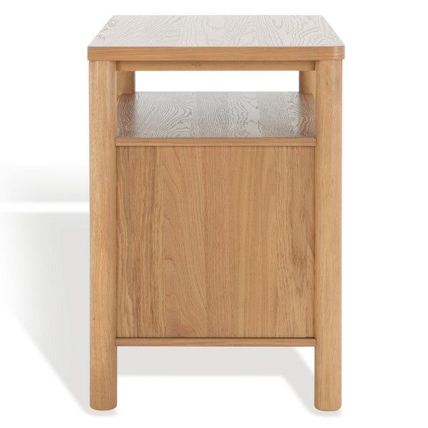 Bordonaro 29 in. Oak Veneer Nightstand