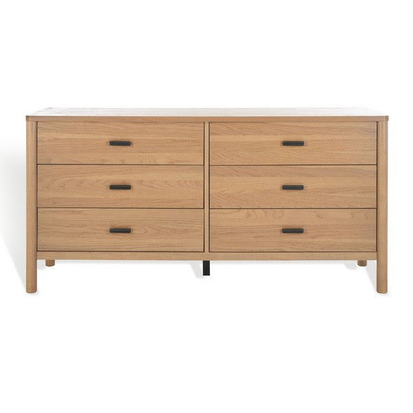 Bordonaro 66 in. Oak Veneer Dresser - Natural