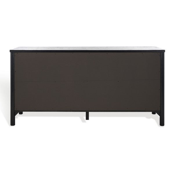 Bordonaro 66 in. Oak Veneer Dresser - Black