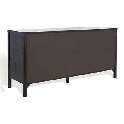 Bordonaro 66 in. Oak Veneer Dresser - Black