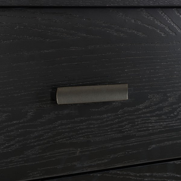 Bordonaro 66 in. Oak Veneer Dresser - Black
