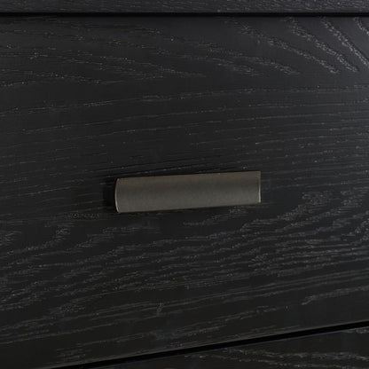 Bordonaro 66 in. Oak Veneer Dresser - Black