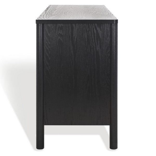 Bordonaro 66 in. Oak Veneer Dresser - Black