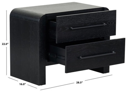 Varesino 29 in. Rubberwood Nightstand