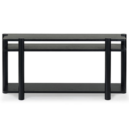 Orsano 60 in. Solid Rubberwood Console Table - Black