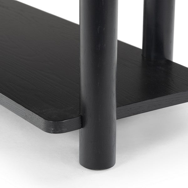 Orsano 60 in. Solid Rubberwood Console Table - Black
