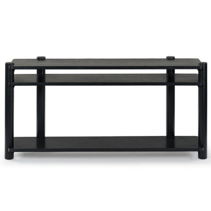 Orsano 60 in. Solid Rubberwood Console Table - Black