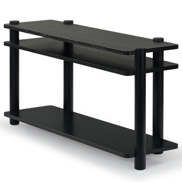 Orsano 60 in. Solid Rubberwood Console Table - Black