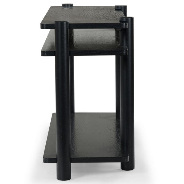 Orsano 60 in. Solid Rubberwood Console Table - Black