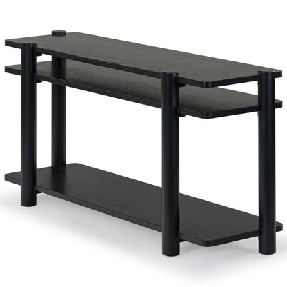 Orsano 60 in. Solid Rubberwood Console Table - Black