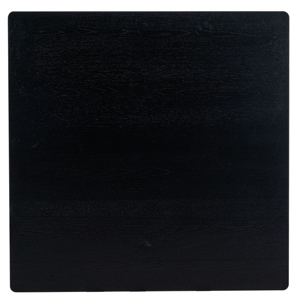 Agnano 42 in. Solid Rubber Wood Coffee Table - Black