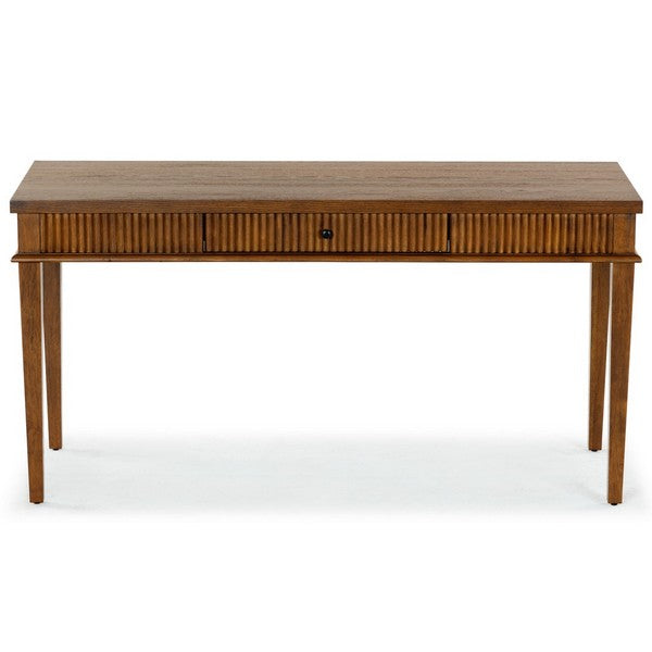 Spoleto 60 in. Rubber Wood Desk - Medium Oak